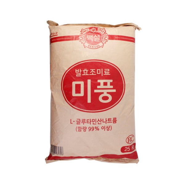 CJ 제일제당 발효조미료 미풍RC 25kg 40메쉬 대용량 MSG 미원